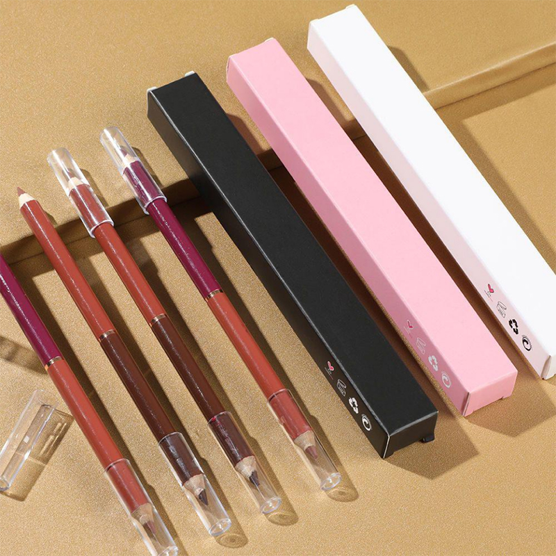 No logo Lip Liner Box Brown Lip Liner Pencil Vendor Vegan Creamy Lip Liner