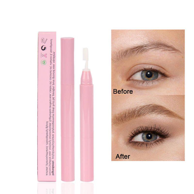 Double Heads Eyebrow Gel Pen White Eye Brows Pen Eyebrow Gel Waterproof Vegan Styling Eyebrow Soap with Brush
