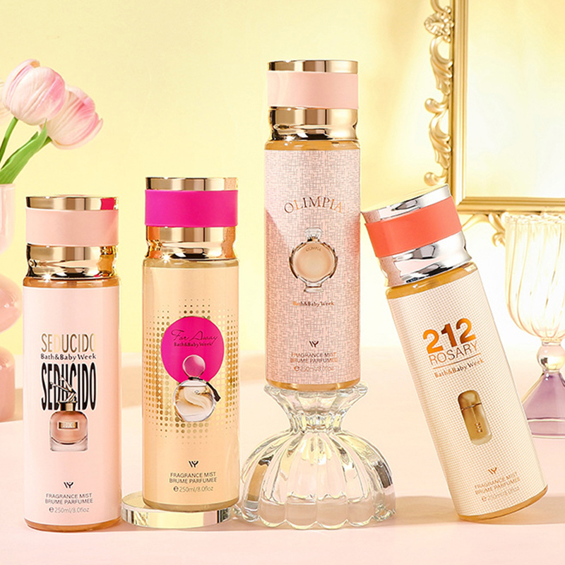 250ml Brand Perfume Sweet Floral Women Body Spray Body Mist Parfums Designer Perfume