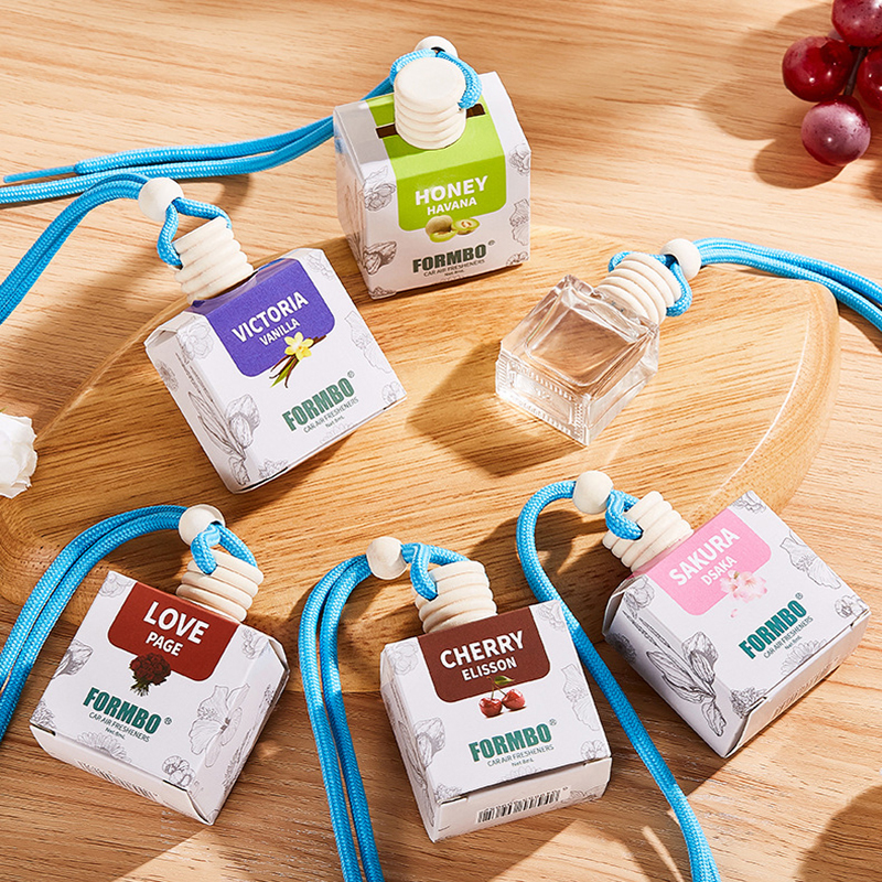 Blossom & Berry Car Perfume - Hanging Air Freshener with Natural Floral & Fruity Essence Luxury Car Scent Accessories 8ml